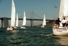 The crew is learning to raise their sails